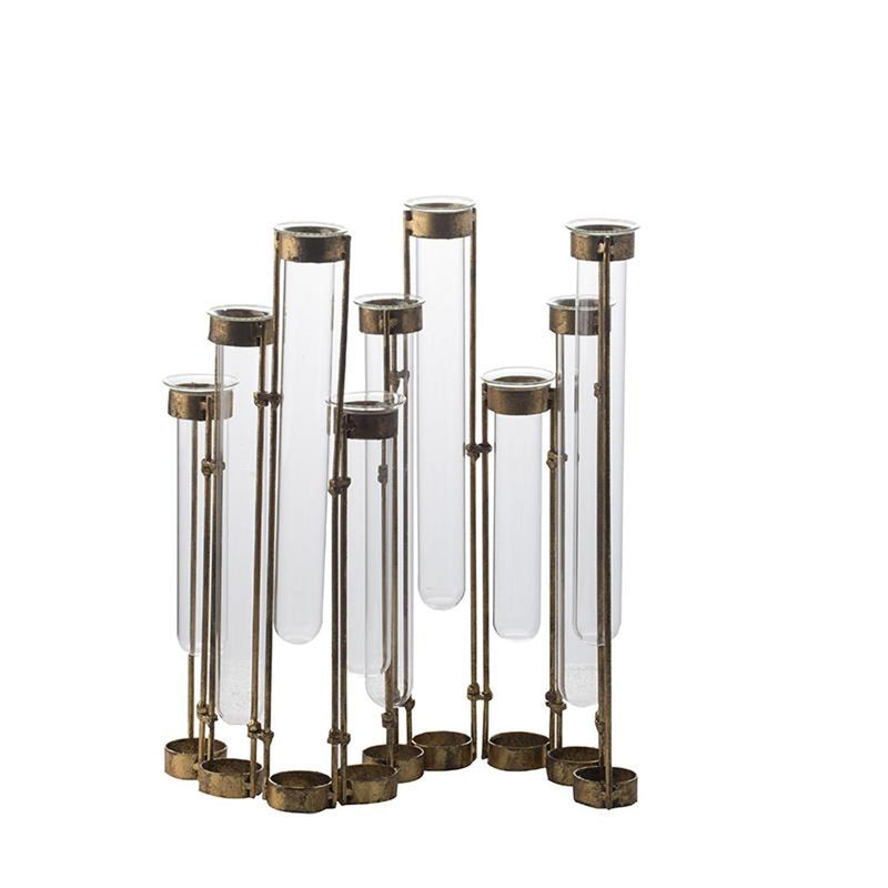 Cylinder Table Vase - Bronze / Clear