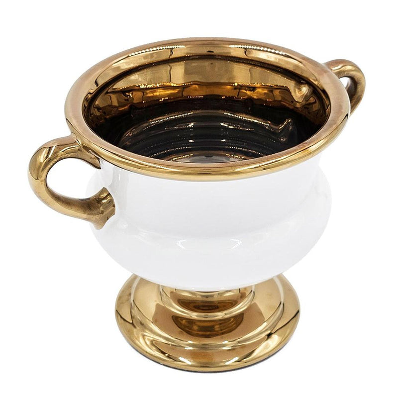 Amphora Urn - White / Gold