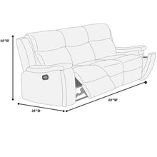 Load image into Gallery viewer, 1 Piece Manual Motion Sofa Console Loveseat With Plush Back Cushion And Hidden Cup Holder - Walnut
