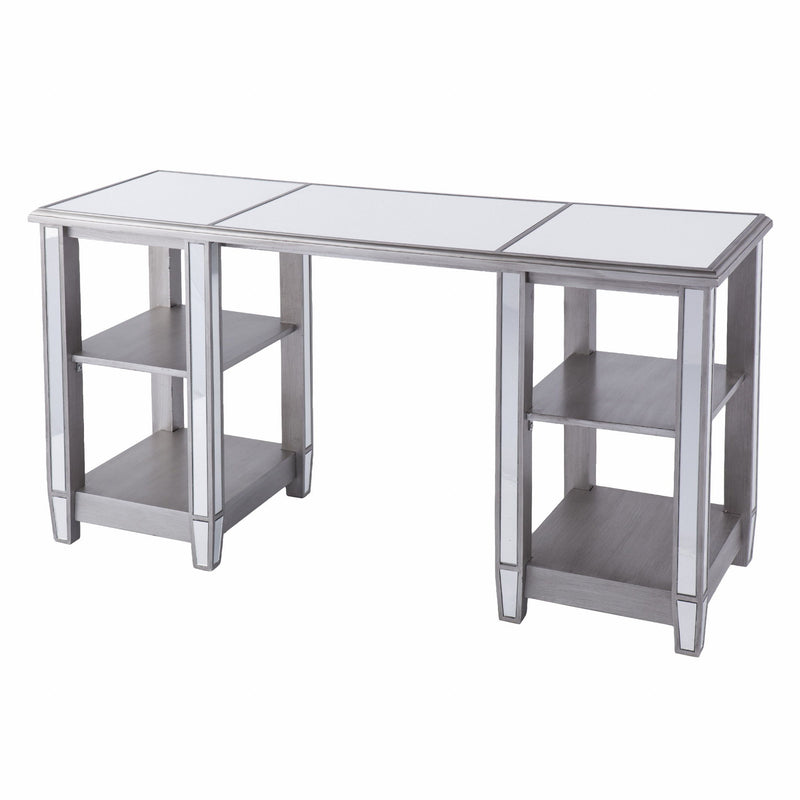 Mirrored Writing Desk - Silver