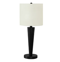 Load image into Gallery viewer, Metal Candlestick USB Table Lamps With Ivory Drum Shade (Set of 2) - Black
