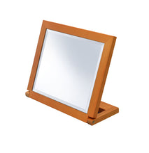 Load image into Gallery viewer, 8" Wood Framed Freestanding Makeup Shaving Tabletop Mirror - Brown
