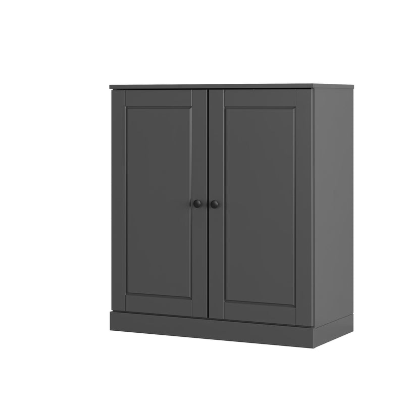 Twenty Pair Solid Woodshoe Storage Cabinet (752360) - Gray