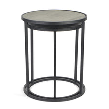 Load image into Gallery viewer, Solid Wood Round Nested Tables (Set of 2) - Dark Gray And Light Gray
