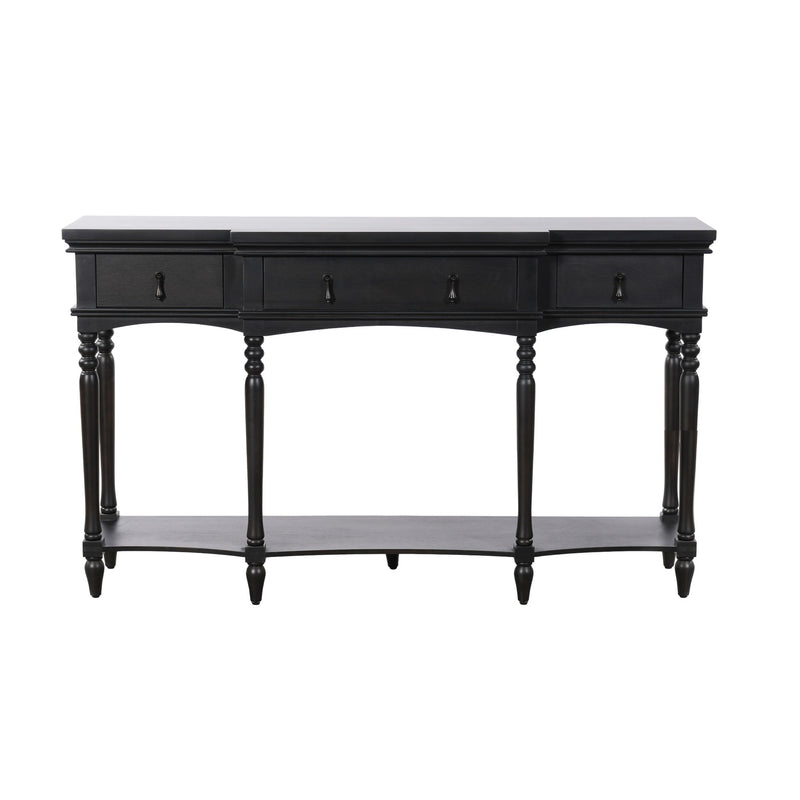 Retro Console Table With 3 Soft Close Drawers