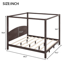 Load image into Gallery viewer, anopy Platform Bed With Headboard And Support Legs
