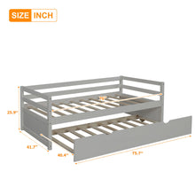Load image into Gallery viewer, Twin Daybed With Trundle Frame Set
