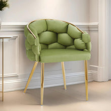 Load image into Gallery viewer, Luxury Handmade Accent Chair (Set of 2) With Gold Legs, Modern Green Velvet Armchair For Living Room And Bedroom - Green
