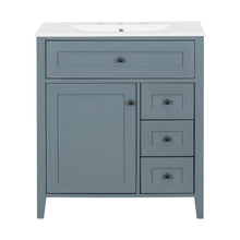 Load image into Gallery viewer, Bathroom Vanity With Sink, 3 Drawers And Adjustable Shelf
