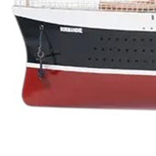 Load image into Gallery viewer, Normandie Large Boat Hand Painted Decorative Boat - Black / Red
