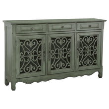 Load image into Gallery viewer, Naomi - 3 Drawer Scrollwork Accent Cabinet - Green
