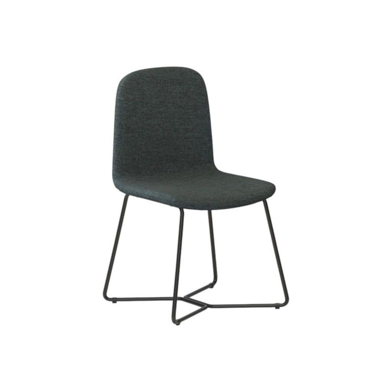 Solid Wood Dining Parsons Chairs (Set of 2) - Charcoal / Black
