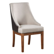Load image into Gallery viewer, Gilsea - Fabric &amp; Synthetic Leather Side Chair (Set of 2) - Beige &amp; Brown Finish
