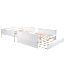 Load image into Gallery viewer, Full Over Full Bunk Bed with Twin Size Trundle, White ( old sku: LP000250AAK )
