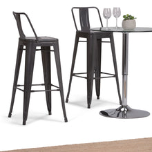 Load image into Gallery viewer, Rayne - Curved Back Metal Stool (Set of 2)
