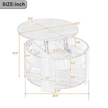 Load image into Gallery viewer, Round Lift Top Coffee Table With Hidden Storage
