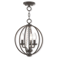 Load image into Gallery viewer, 16'' Three Light Dimmable Chandelier With Shades - Bronze
