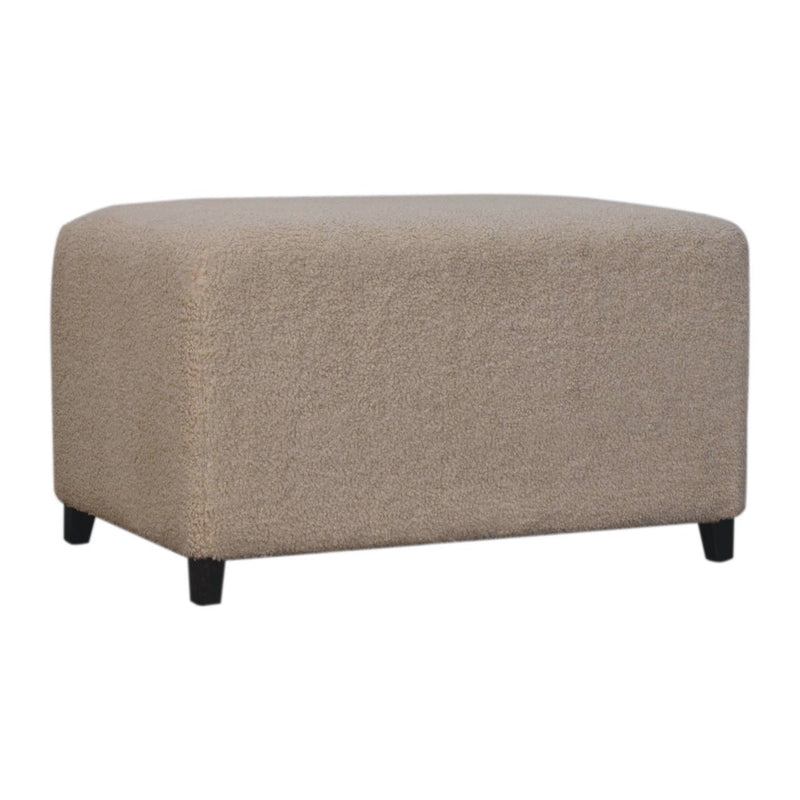 Boucle Footstool - Brown