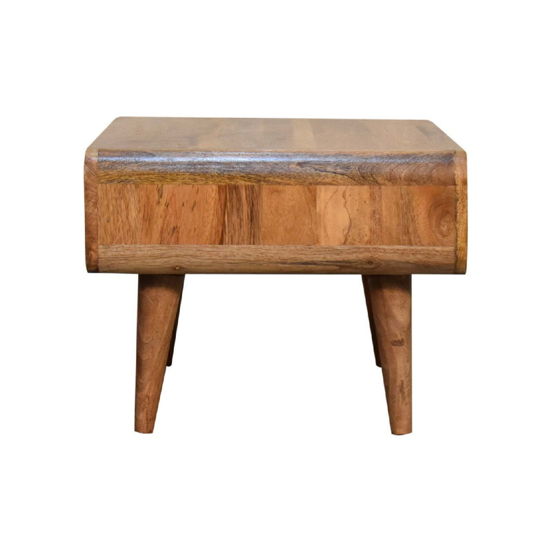 Solid Wood Open Shelving TV Stand - Brown