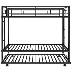 Twin over Twin Bunk Bed with Trundle, Black(OLD SKU:MF192387AAB)