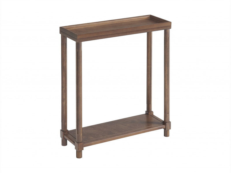Wood Rectangular End Tables With Shelf (Set of 2) - Brown