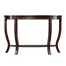 Load image into Gallery viewer, Half Circle Console Table With Storage - Brown

