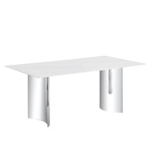 Load image into Gallery viewer, Modern Minimalist Dining Table With Marble Glass Top
