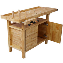 Load image into Gallery viewer, Wood Workbench For Garage Workshop And Home - Natural
