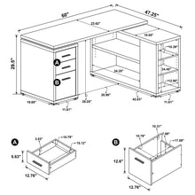 Load image into Gallery viewer, Tona - L-Shape Computer Desk With 3 Drawers And 5 Shelves
