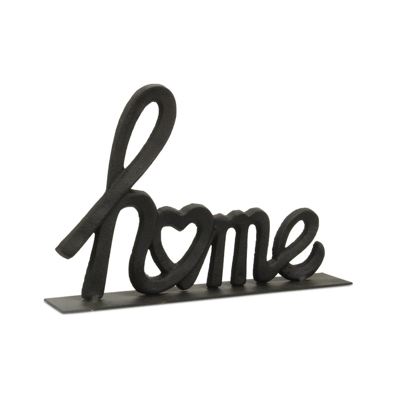 Home Hand Painted Tabletop Sculpture - Black