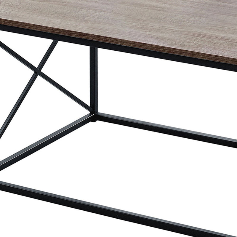 Metal Coffee Table (Set of 3) - Beige And Black