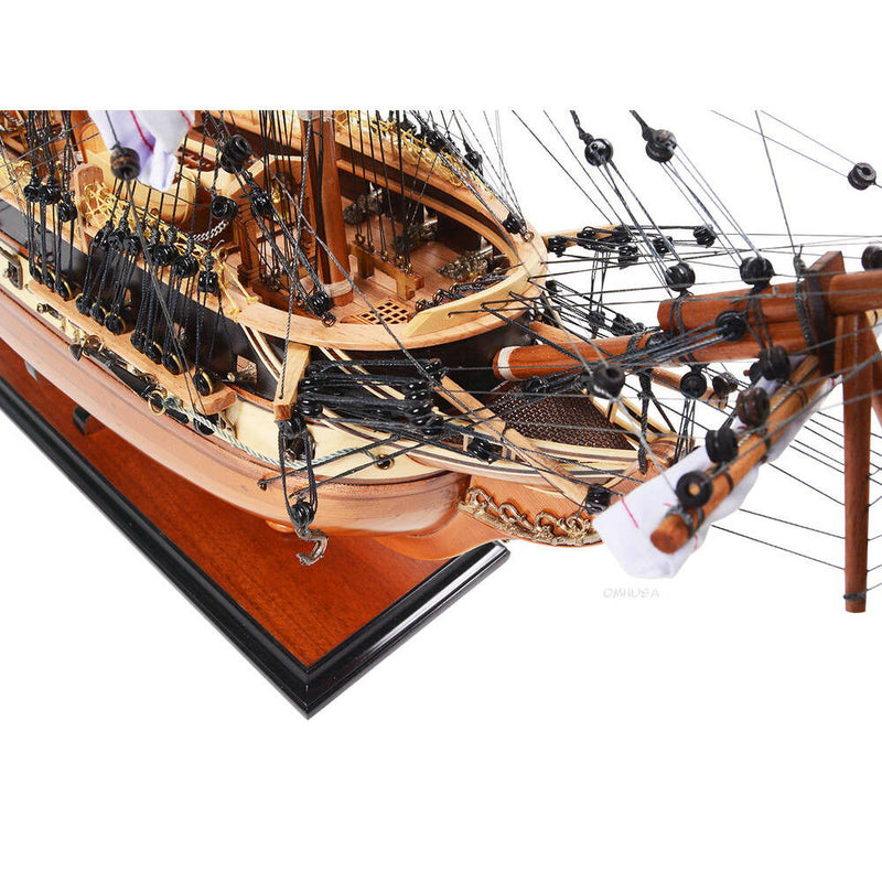 Hand Painted Model Boat (624635) - Light Brown