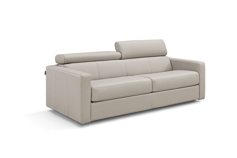 Leather Sleeper Sofa - Gray