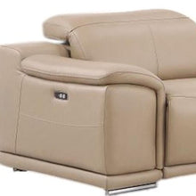 Load image into Gallery viewer, Leather Modular L-Shaped 8 Piece Corner Sectional With Console - Beige
