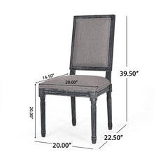 Load image into Gallery viewer, French Country Style Dining Chair With Upholstered Seating And Fluted Legs

