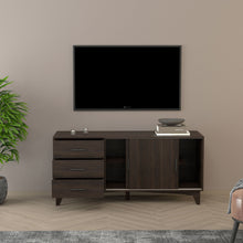 Load image into Gallery viewer, Parker - TV Stand With Sliding Doors And Drawers - Dark Brown
