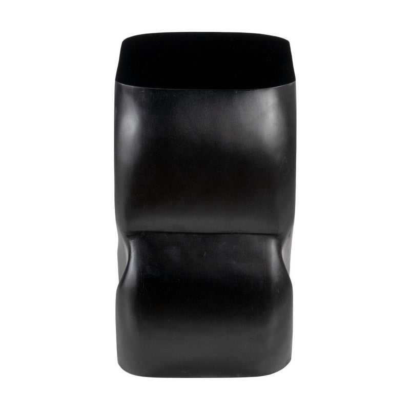 16" Solid Wood Figurine End Table - Black