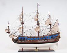 Load image into Gallery viewer, 1700 Goto Predestination Hand Painted Decorative Boat - Blue / Brown
