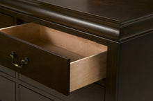Load image into Gallery viewer, Solid 6 Drawer Double Dresser - Brown
