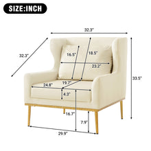 Load image into Gallery viewer, Elegant Curved Armrest Accent Armchair

