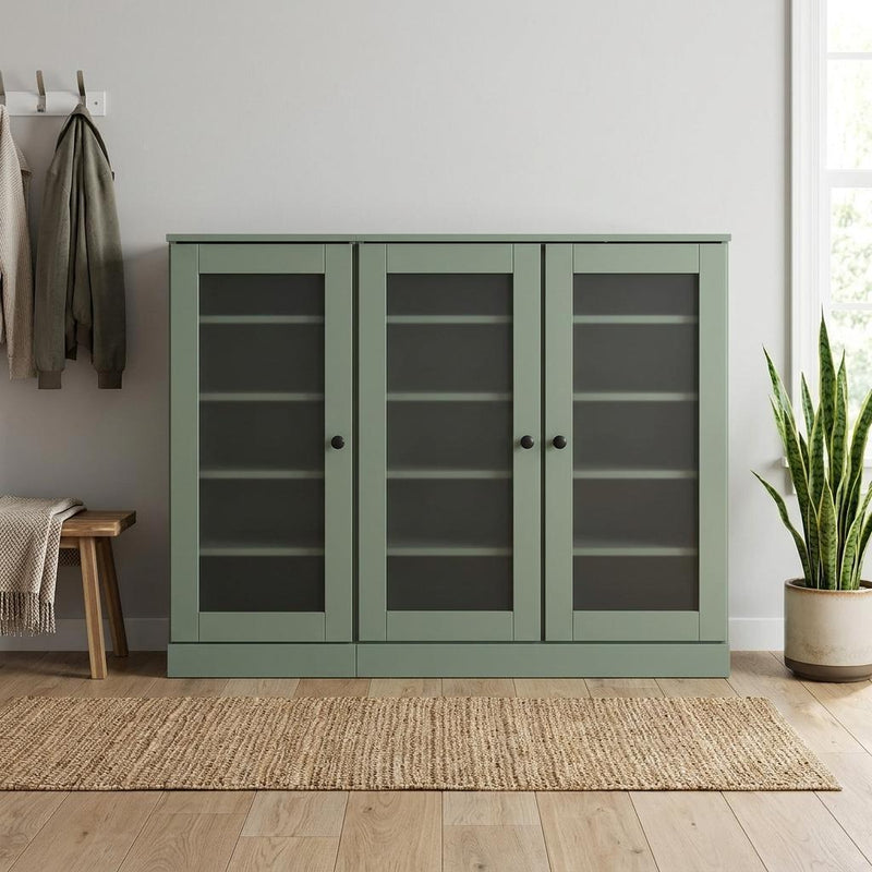 Solid Woodshoe Storage Cabinet (756037) - Sage