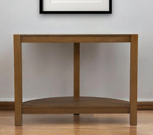 Load image into Gallery viewer, Faux Marble Half Circle Three Console Table With Shelves - White
