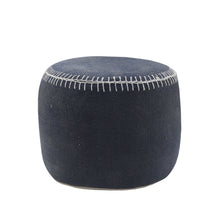 Load image into Gallery viewer, Cotton Round ttoman 18" - Blue
