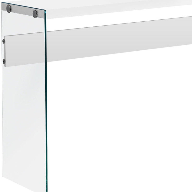 Solid Console Table - White And Clear
