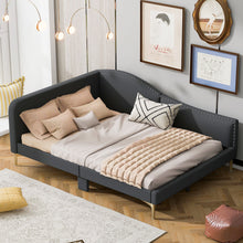 Load image into Gallery viewer, Upholstered Daybed With Headboard And Armrest, Support Legs
