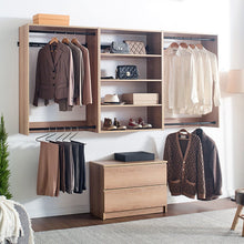 Load image into Gallery viewer, Devi - Wall Mounted Wood Closet System With Modular Units
