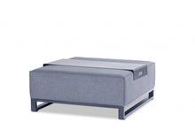 Load image into Gallery viewer, Linen Cocktail Ottoman - Gray
