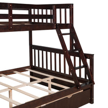 Load image into Gallery viewer, Twin-Over-Full Bunk Bed with Ladders and Two Storage Drawers(Espresso)( old sku:LT000165AAP）
