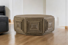 Load image into Gallery viewer, Octagonal Nested Square Carved Coffee Table - Brown
