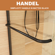 Load image into Gallery viewer, Traditional Sliding Shower Door With Clear Glass - Matte Black
